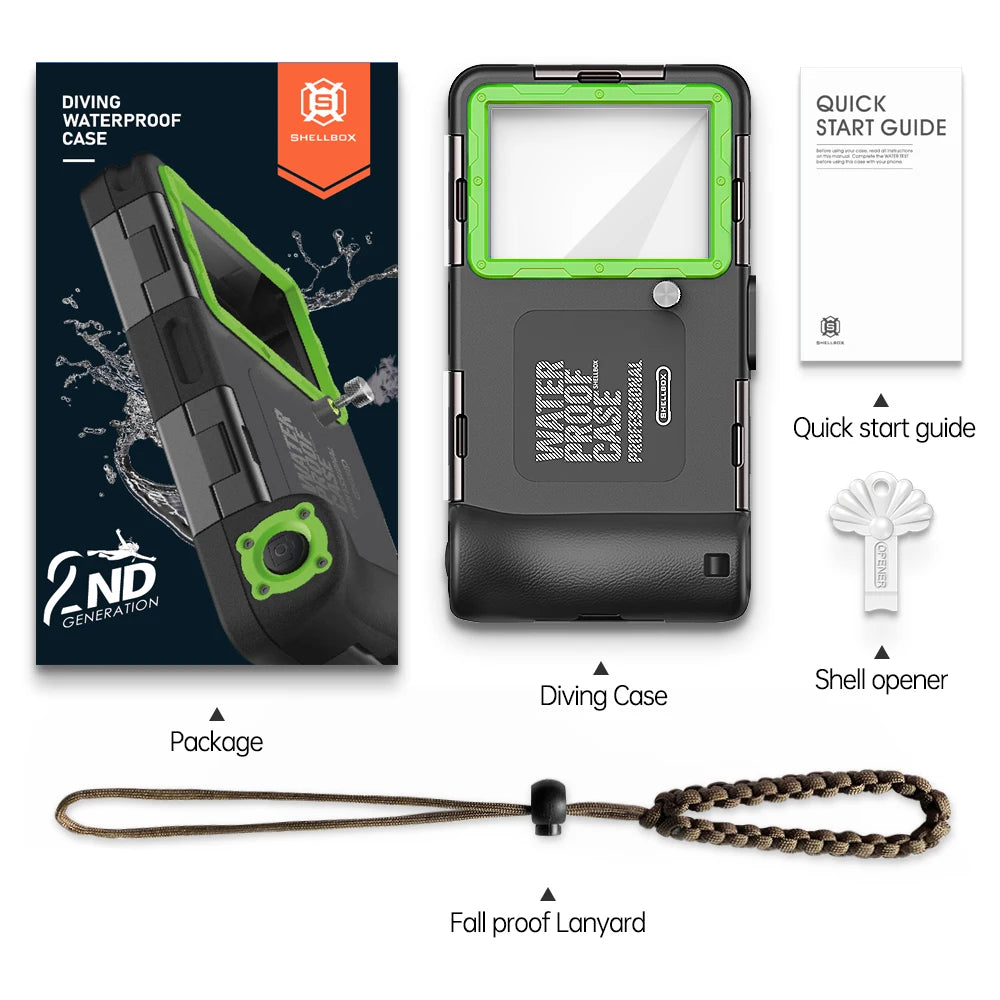 Funda de teléfono de buceo profesional, 15M, para iPhone 15, 14, 13, 12 Pro Max,  Samsung S22, S23 Ultra etc - La zona Apple