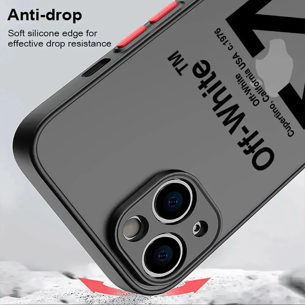 Funda de teléfono de marca deportiva, cubierta mate a prueba de golpes para Apple iPhone 14 Pro Max 13 15 Plus 12 Mini 11 Pro XR 8 SE 7 6S XS MAX - La zona Apple