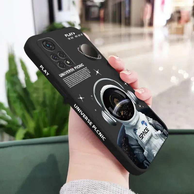 Funda de teléfono de Ángel astronauta para Xiaomi Redmi Note 12, 12S, 11, 11S, 10, 10A, 10T, 10S, 9T, 9, 8, 7 Pro Plus, 10C, 9A, 9C, 9T, 4G, 5G - La zona Apple