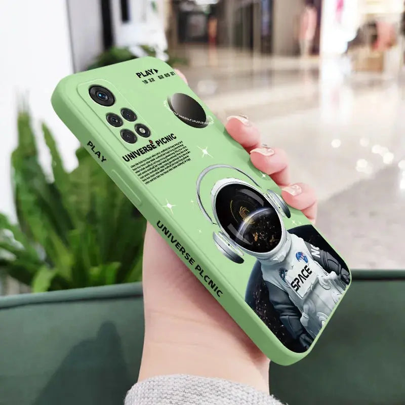 Funda de teléfono de Ángel astronauta para Xiaomi Redmi Note 12, 12S, 11, 11S, 10, 10A, 10T, 10S, 9T, 9, 8, 7 Pro Plus, 10C, 9A, 9C, 9T, 4G, 5G - La zona Apple