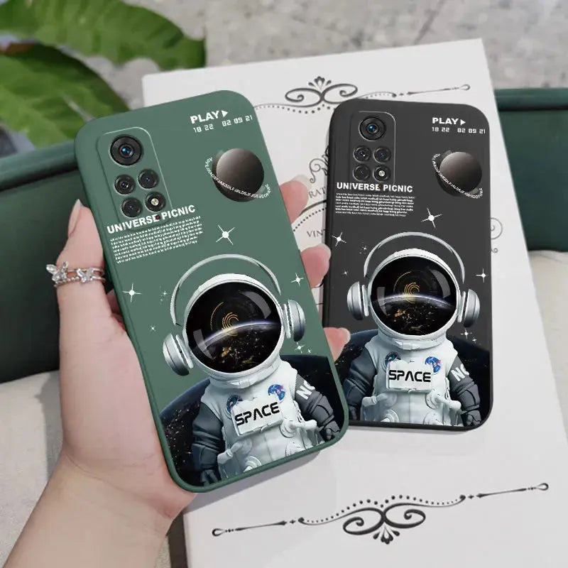 Funda de teléfono de Ángel astronauta para Xiaomi Redmi Note 12, 12S, 11, 11S, 10, 10A, 10T, 10S, 9T, 9, 8, 7 Pro Plus, 10C, 9A, 9C, 9T, 4G, 5G - La zona Apple