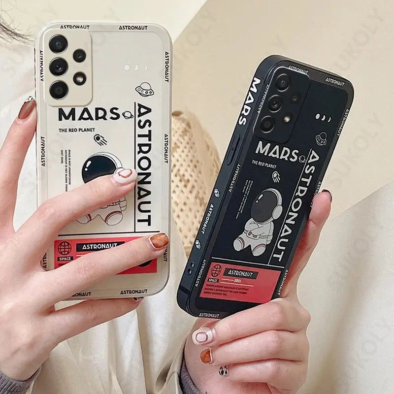 Funda astronauta de silicona para Samsung Galaxy S22, S21 Ultra 5G, S23, S20 FE, A14, A32, A52S, A34, A53, A54, 5G - La zona Apple