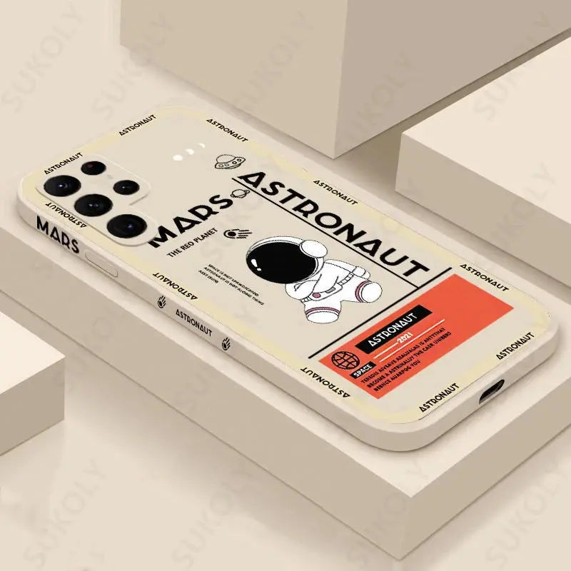 Funda astronauta de silicona para Samsung Galaxy S22, S21 Ultra 5G, S23, S20 FE, A14, A32, A52S, A34, A53, A54, 5G - La zona Apple