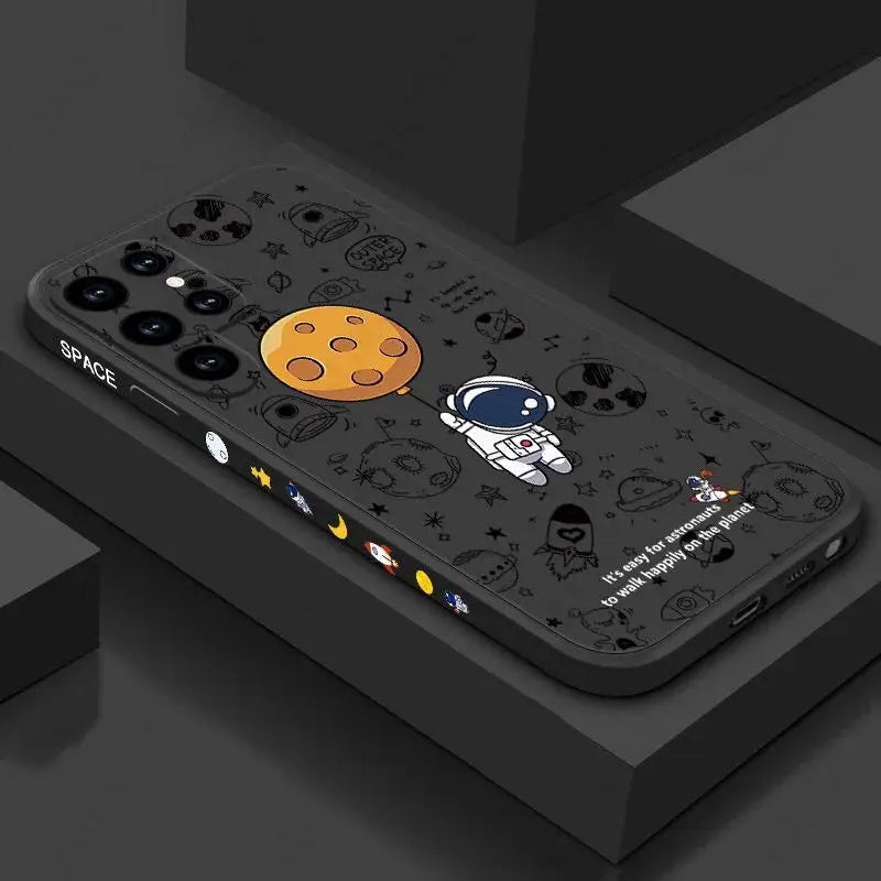 Funda astronauta de silicona para Samsung Galaxy S22, S21 Ultra 5G, S23, S20 FE, A14, A32, A52S, A34, A53, A54, 5G - La zona Apple