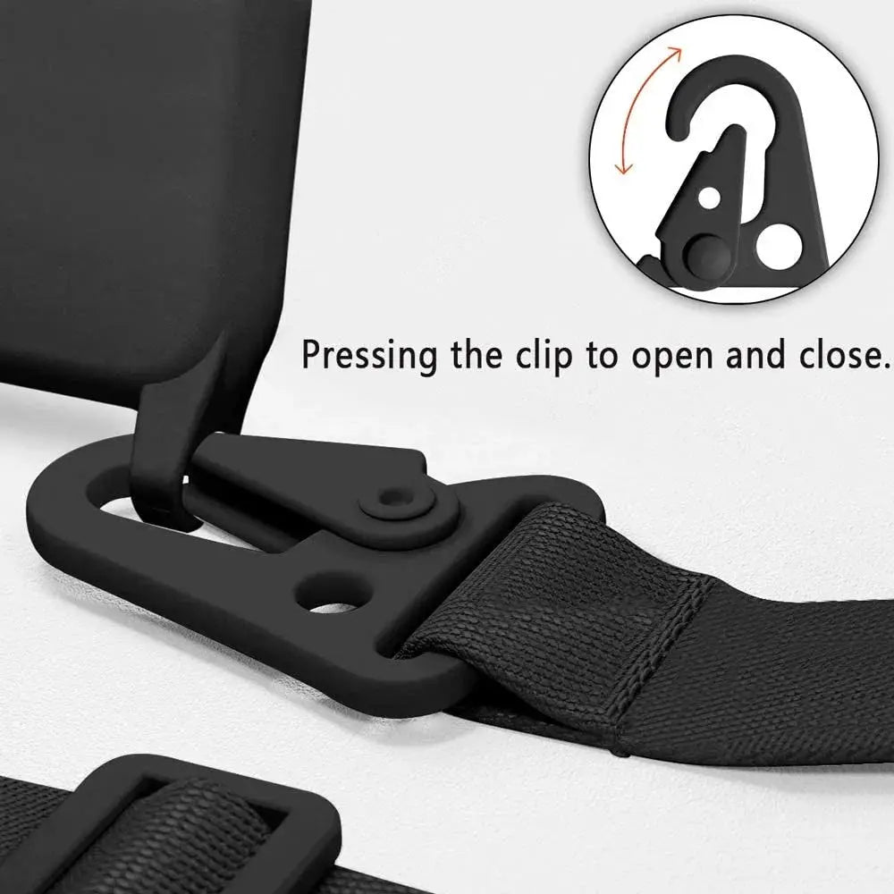 Funda de teléfono de silicona con correa de collar cruzado, cordón para iPhone 15 Pro, 13, 12, 14 Pro Max, X, XR, XS Max, 6S, 7, 8 Plus - La zona Apple