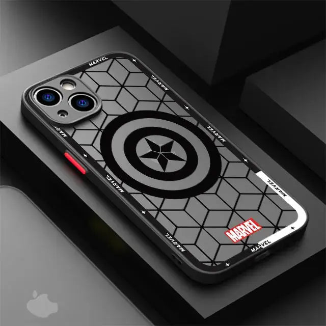 Funda de teléfono mate para IPhone 15, 13, 12, 11, 14 Pro Max, 13Mini, X, XS Max, XR, 7, 8 Plus, SE(2022), funda transparente de Marvel, Iron Man, Spider - La zona Apple