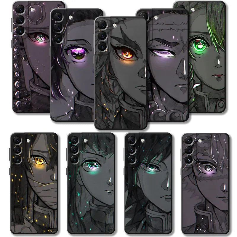 Funda Demon Slayer para Samsung Galaxy S23, S22, S21, S20 FE Ultra, S10, S9, S8 Plus, Note 20, Ultra 10Plus - La zona Apple
