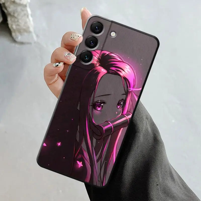 Funda Demon Slayer para Samsung Galaxy S23, S22, S21, S20 FE Ultra, S10, S9, S8 Plus, Note 20, Ultra 10Plus - La zona Apple
