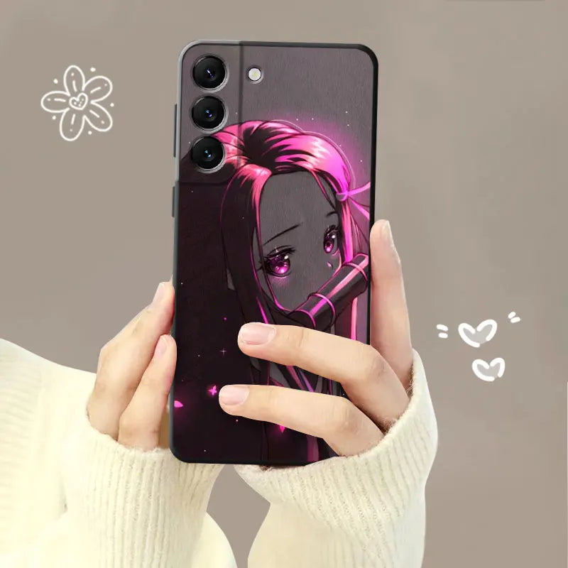 Funda Demon Slayer para Samsung Galaxy S23, S22, S21, S20 FE Ultra, S10, S9, S8 Plus, Note 20, Ultra 10Plus - La zona Apple