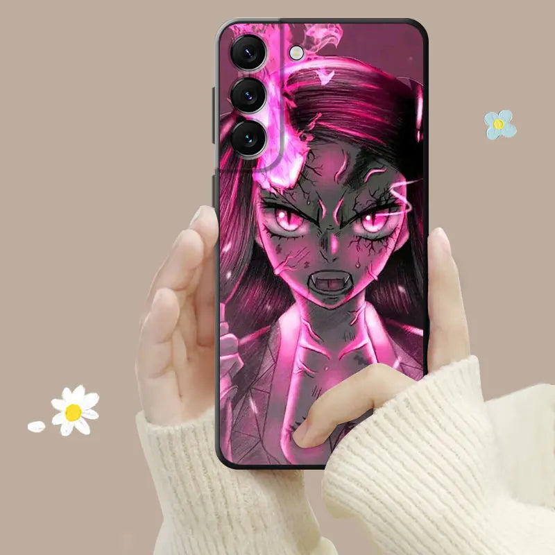 Funda Demon Slayer para Samsung Galaxy S23, S22, S21, S20 FE Ultra, S10, S9, S8 Plus, Note 20, Ultra 10Plus - La zona Apple