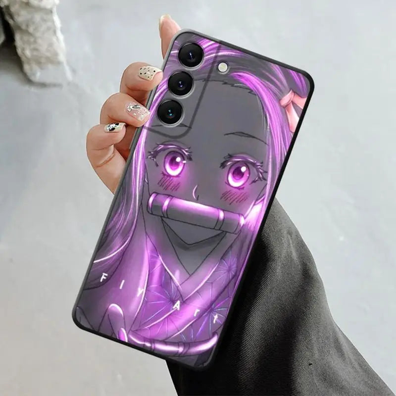 Funda Demon Slayer para Samsung Galaxy S23, S22, S21, S20 FE Ultra, S10, S9, S8 Plus, Note 20, Ultra 10Plus - La zona Apple