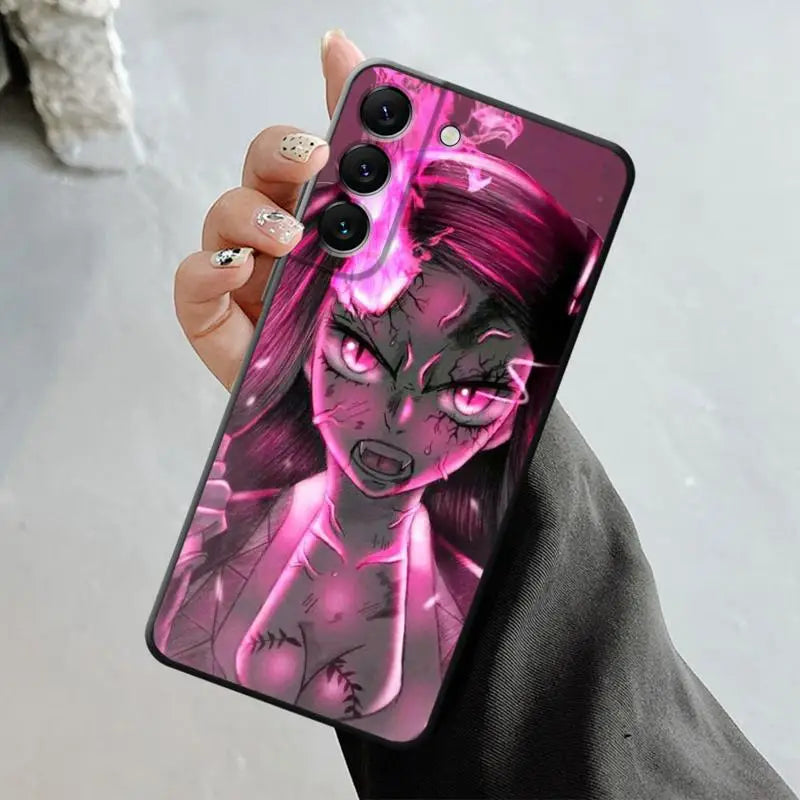 Funda Demon Slayer para Samsung Galaxy S23, S22, S21, S20 FE Ultra, S10, S9, S8 Plus, Note 20, Ultra 10Plus - La zona Apple