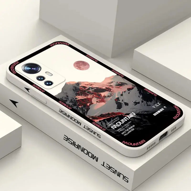 Funda e Sunset Mountain para Xiaomi Poco F5 X5 Pro X3 F3 X4 M4 Mi 13T 12T 11T 10T 12 13 11 Lite 5G NE: Estilo y Protección - La zona Apple