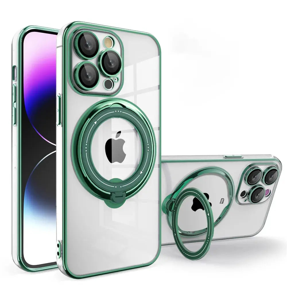 Funda transparente Magsafe con anillo para iPhone 15, 14 Pro Max, 13, 12, 11, XR, XS, 7, 8 Plus La zona Apple
