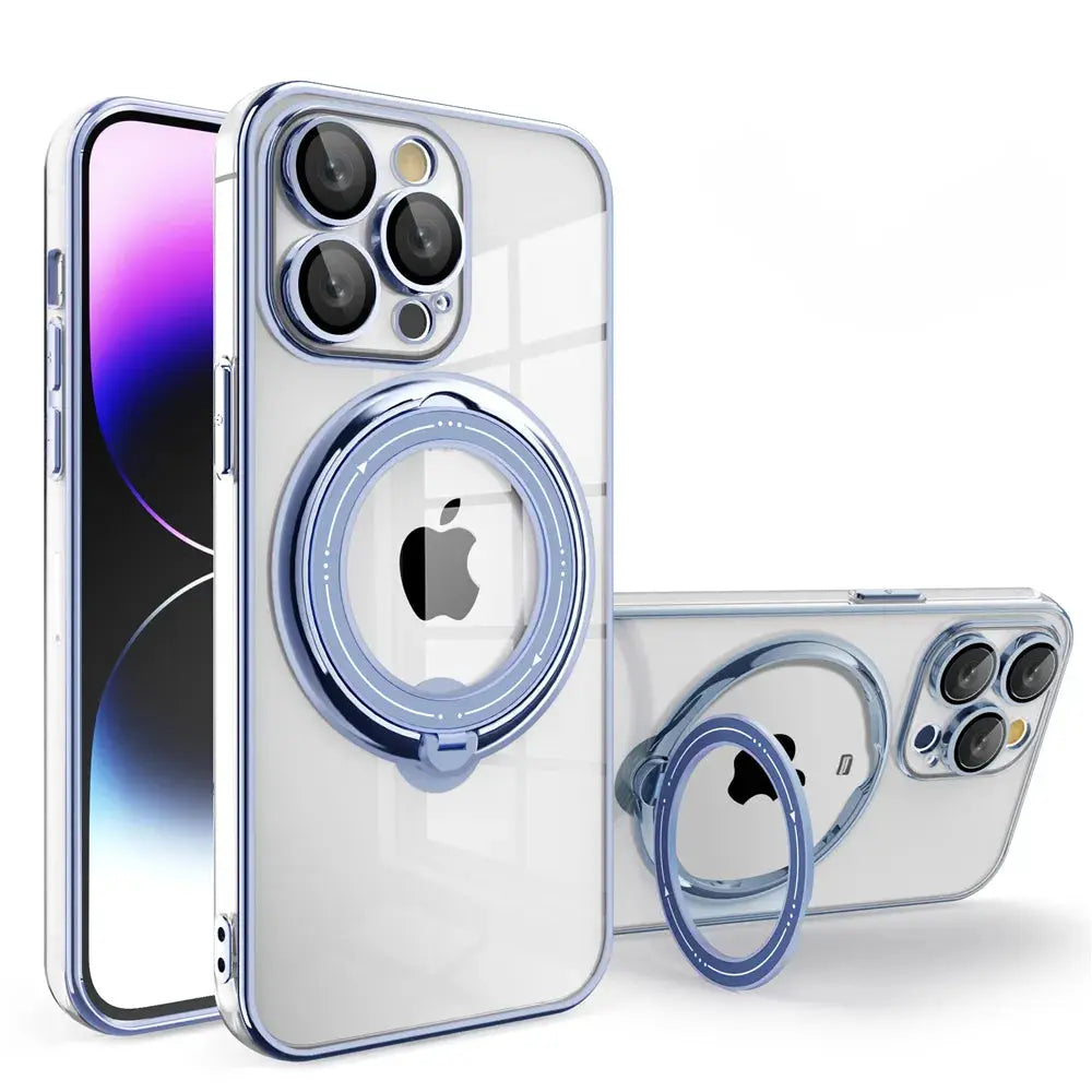 Funda transparente Magsafe con anillo para iPhone 15, 14 Pro Max, 13, 12, 11, XR, XS, 7, 8 Plus La zona Apple