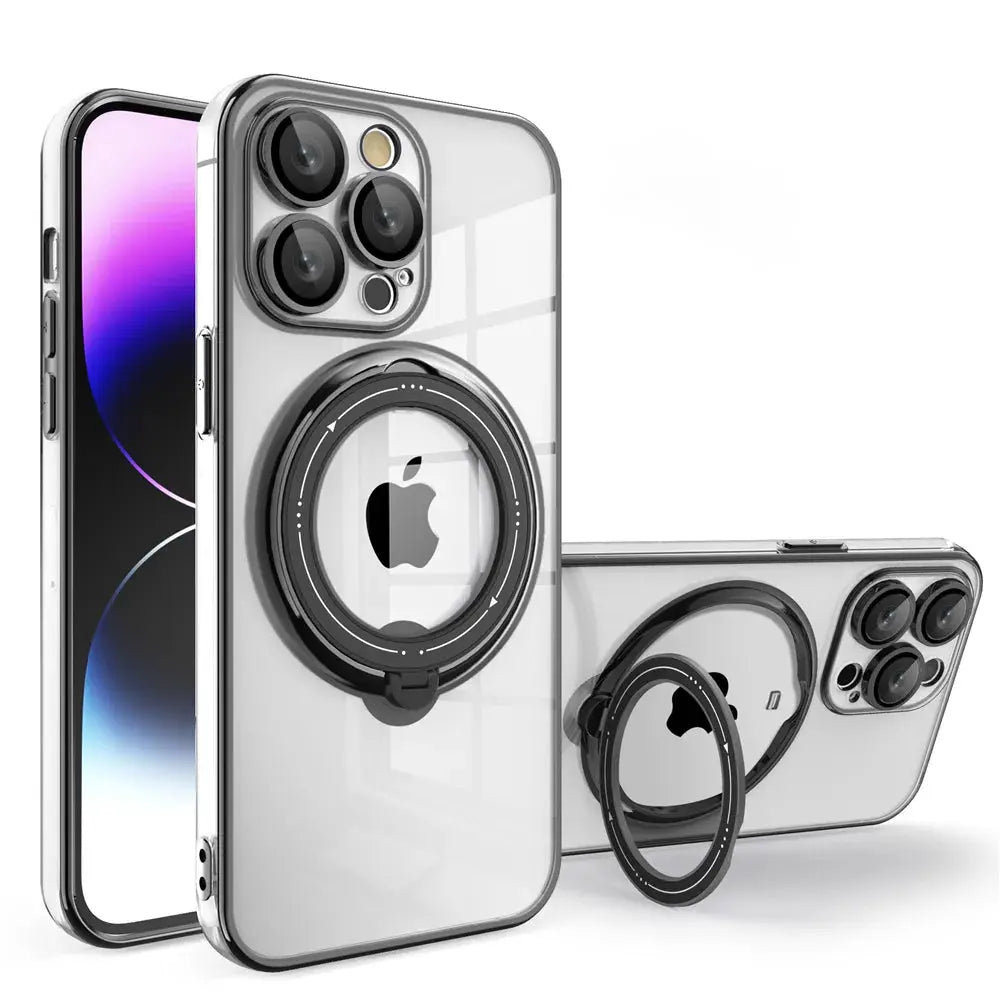 Funda transparente Magsafe con anillo para iPhone 15, 14 Pro Max, 13, 12, 11, XR, XS, 7, 8 Plus La zona Apple