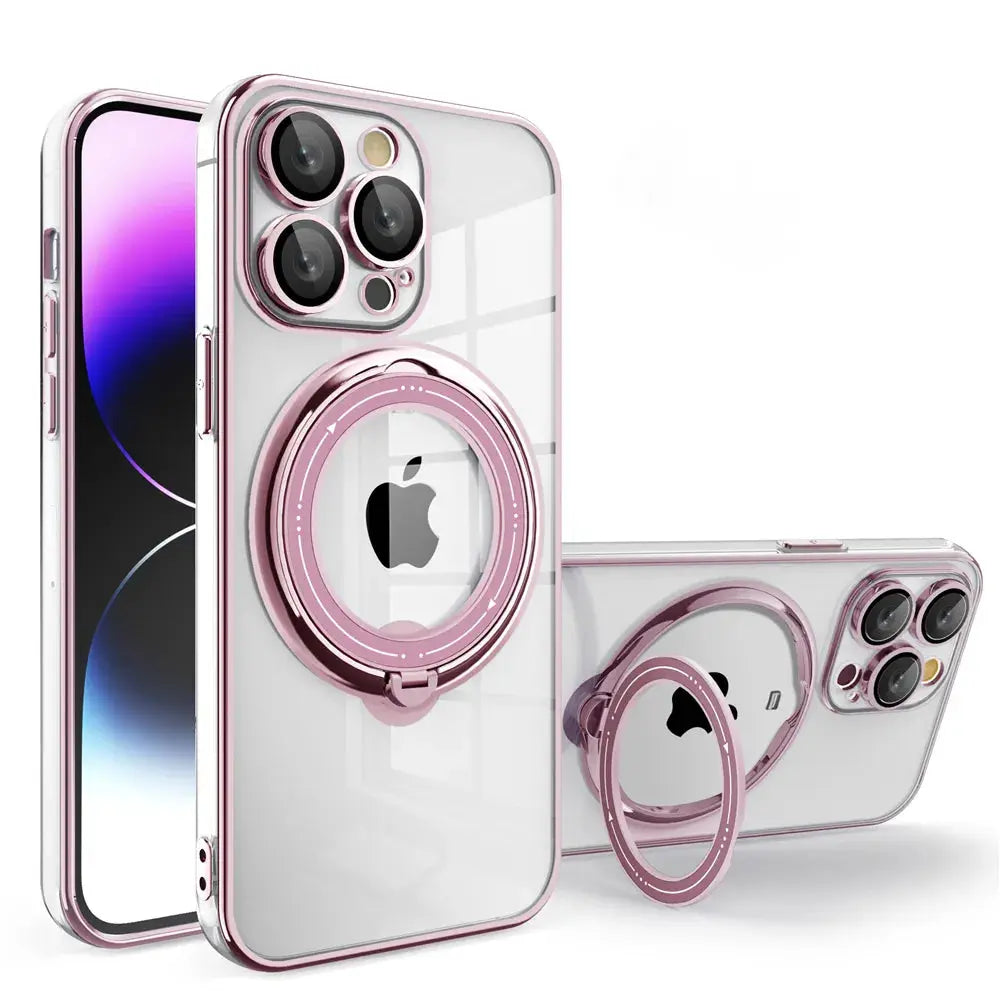 Funda transparente Magsafe con anillo para iPhone 15, 14 Pro Max, 13, 12, 11, XR, XS, 7, 8 Plus La zona Apple