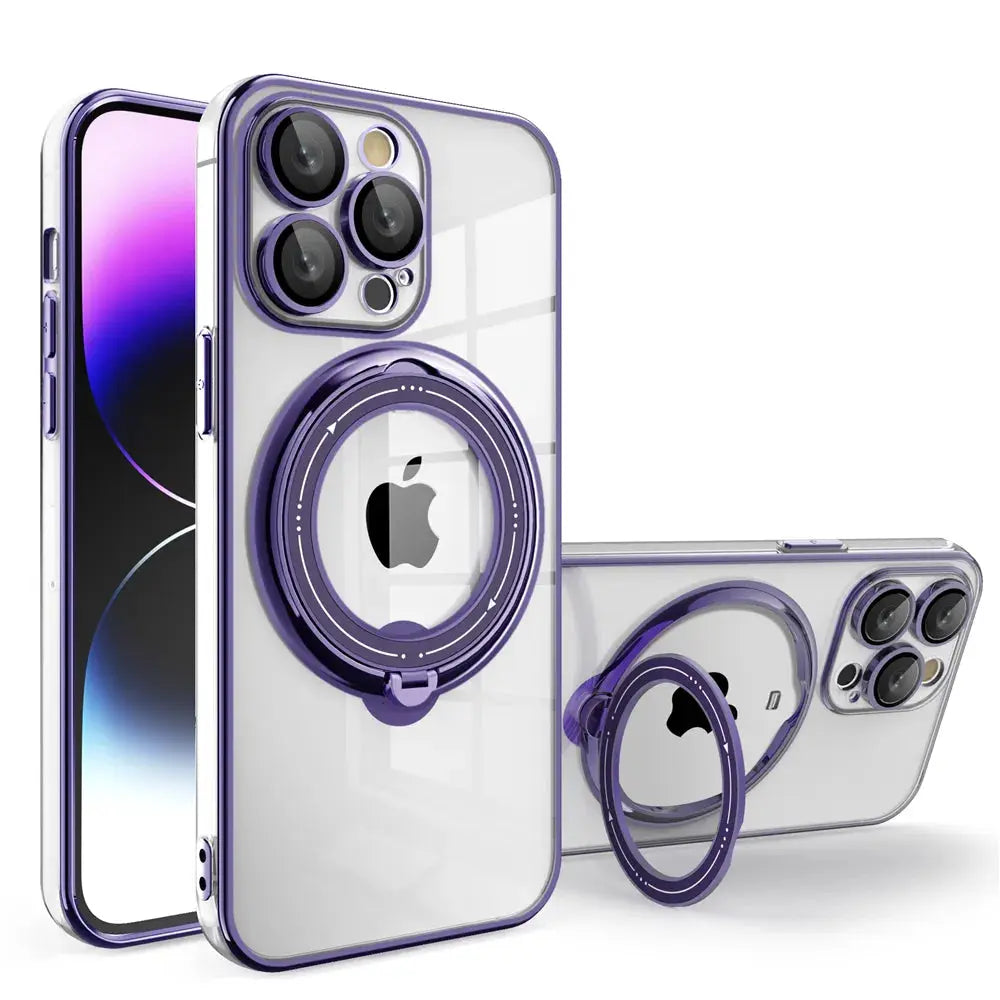 Funda transparente Magsafe con anillo para iPhone 15, 14 Pro Max, 13, 12, 11, XR, XS, 7, 8 Plus La zona Apple