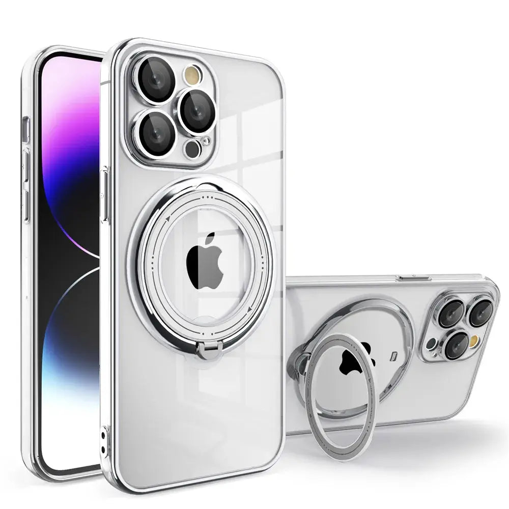 Funda transparente Magsafe con anillo para iPhone 15, 14 Pro Max, 13, 12, 11, XR, XS, 7, 8 Plus La zona Apple