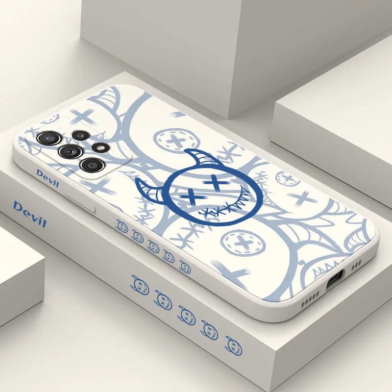 Funda de TPU diablo para Samsung, A54, A34, A24, A14, A73, A53, A33, A23, A13, A03, A03S, A72, A52, A52S, A32, A12, A71, A51, A22, A21S, A04, A04S, 4G, 5G - La zona Apple