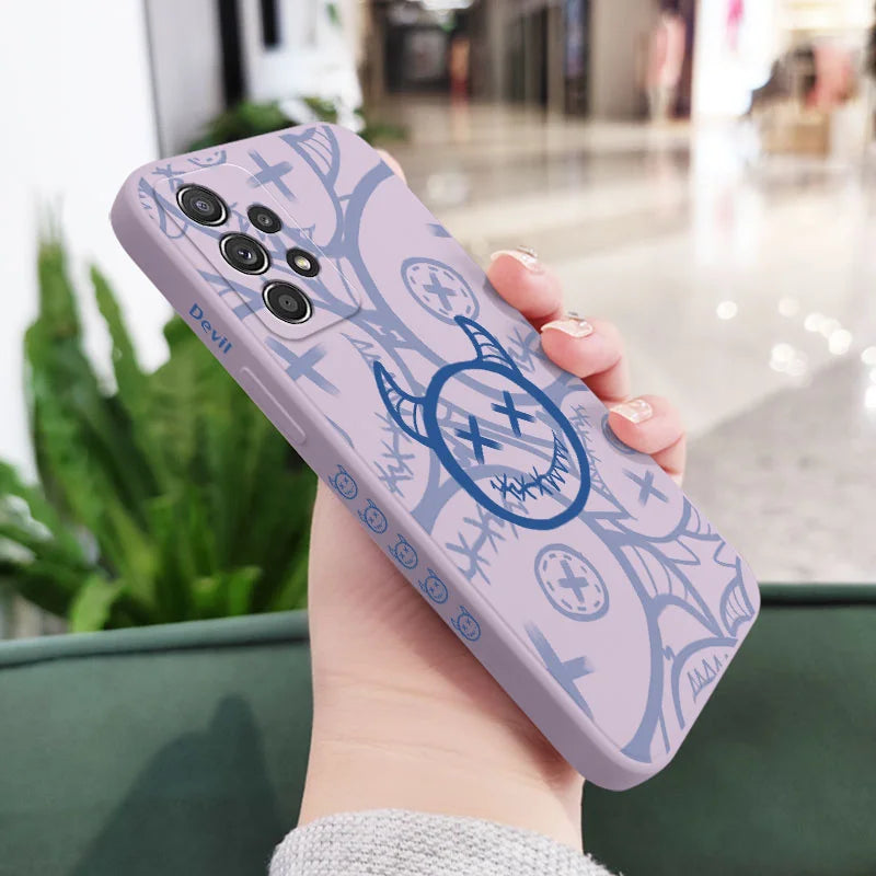 Funda de TPU diablo para Samsung, A54, A34, A24, A14, A73, A53, A33, A23, A13, A03, A03S, A72, A52, A52S, A32, A12, A71, A51, A22, A21S, A04, A04S, 4G, 5G - La zona Apple