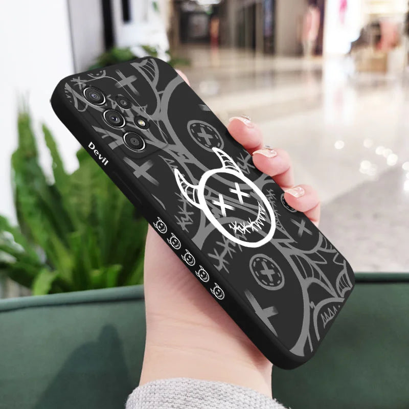Funda de TPU diablo para Samsung, A54, A34, A24, A14, A73, A53, A33, A23, A13, A03, A03S, A72, A52, A52S, A32, A12, A71, A51, A22, A21S, A04, A04S, 4G, 5G - La zona Apple