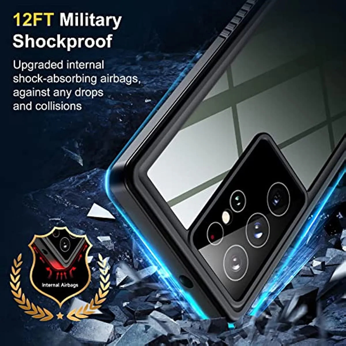 Funda Impermeable y a Prueba de Golpes para Samsung Galaxy S23 Ultra - Protección Integral de 360° - La zona Apple