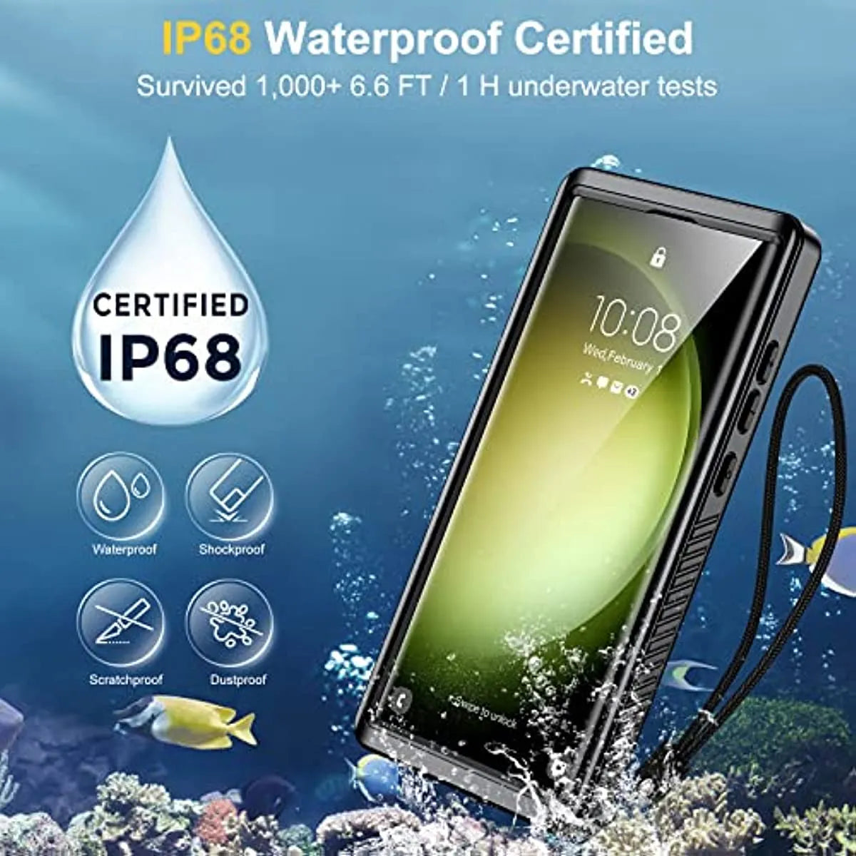 Funda Impermeable y a Prueba de Golpes para Samsung Galaxy S23 Ultra - Protección Integral de 360° - La zona Apple