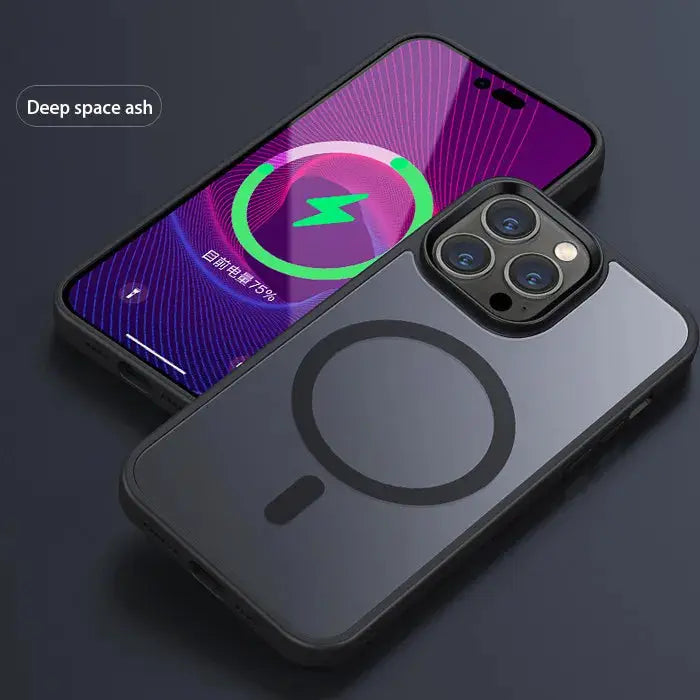Funda magnética de carga inalámbrica para IPhone 14 Pro Max, cubierta acrílica dura semitransparente, novedad de 2022 La zona Apple