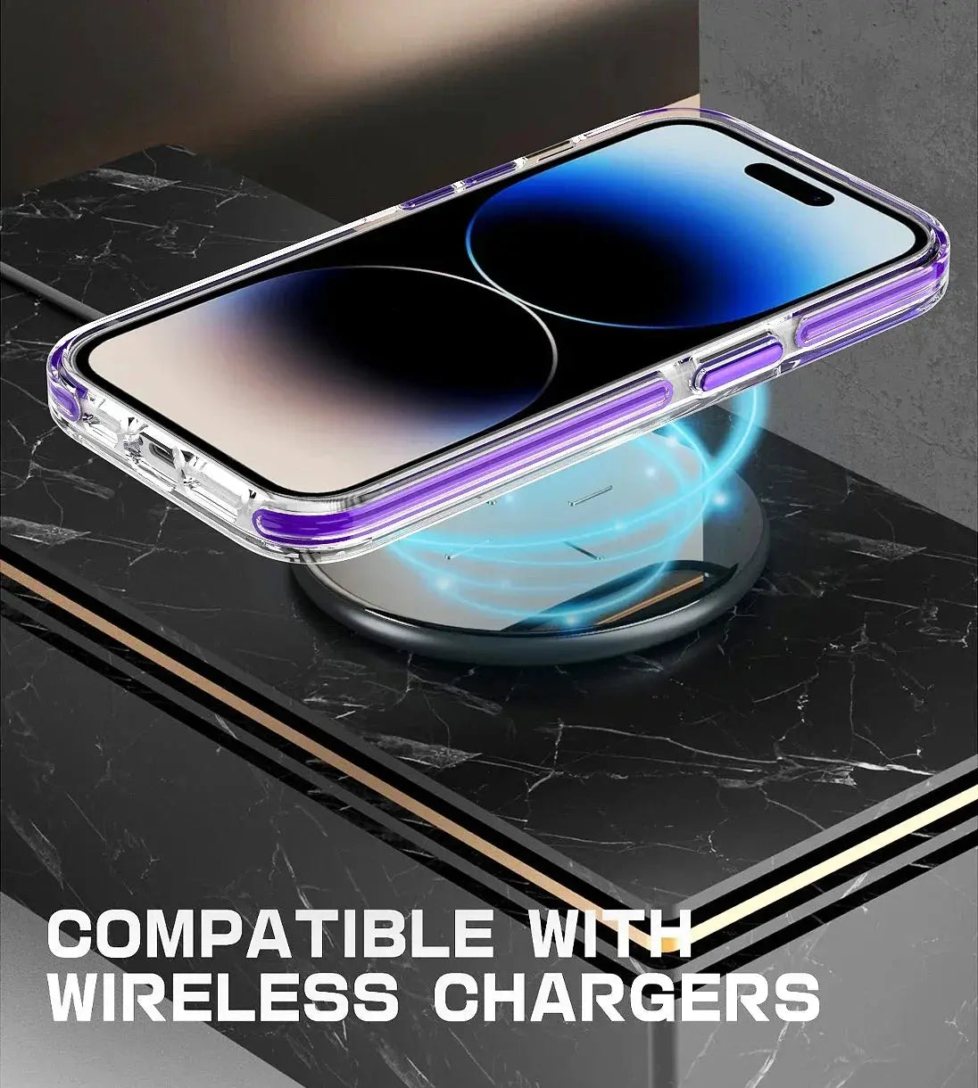 Funda magnética de carga inalámbrica para iPhone 15, 14, 13, 12, 11PROMAX, TPU transparente, combinación suave y dura, Magsafe - La zona Apple