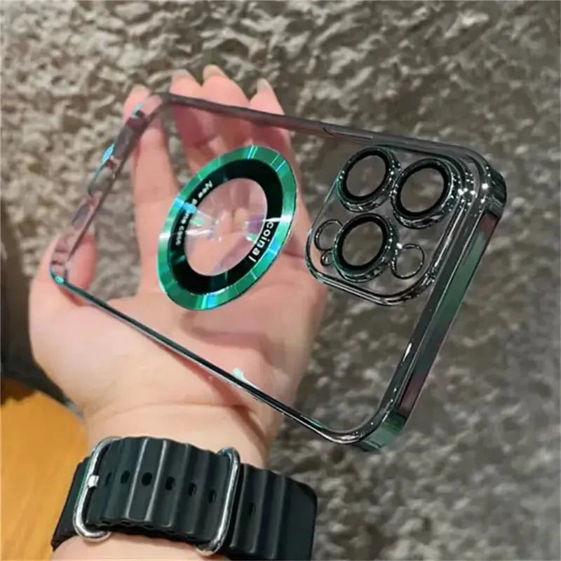 Funda Magsafe transparente  para iPhone 15 ,14,13,12 La zona Apple