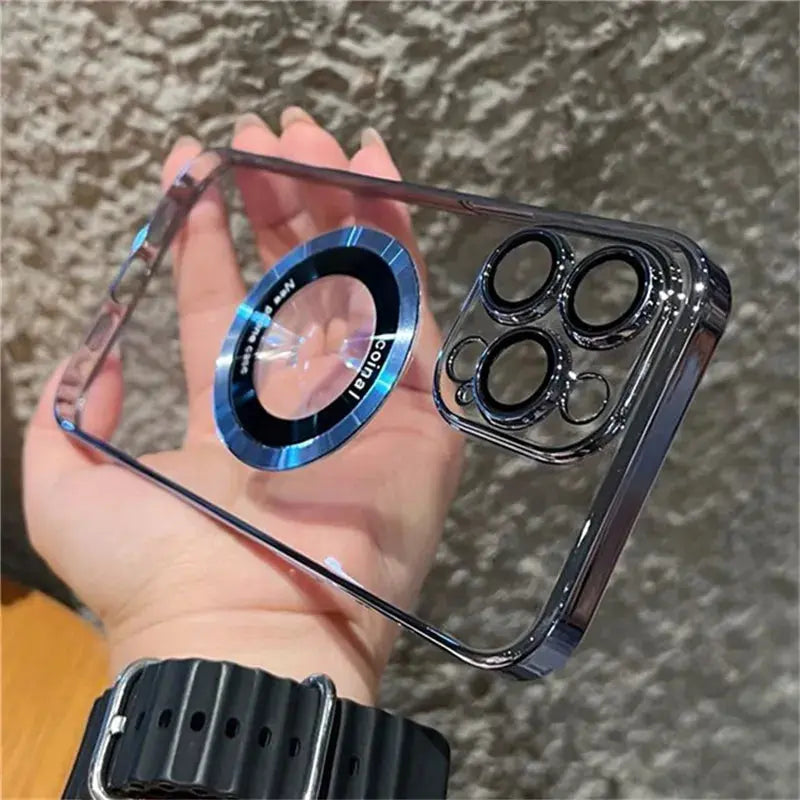 Funda Magsafe transparente  para iPhone 15 ,14,13,12 La zona Apple