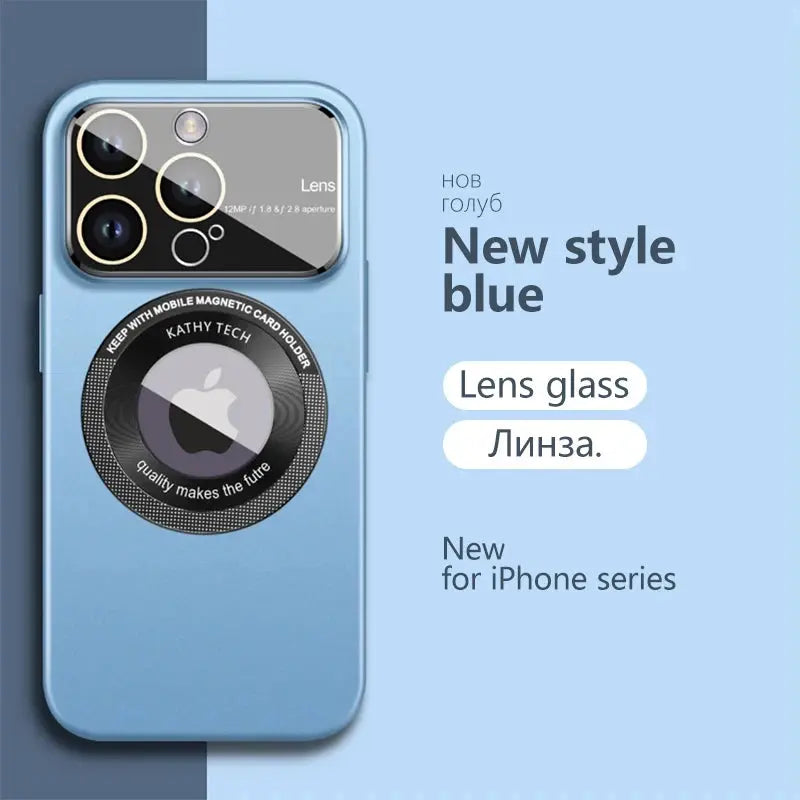 Funda Magsafe con protector de lente de cámara para iPhone 15, 14, 12, 11, 13 Pro Max Plus - La zona Apple