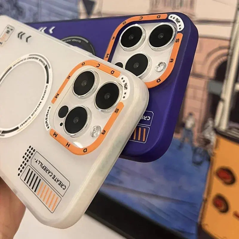 Funda magnética mate para Magsafe, carcasa con marco de lente de Metal de lujo para IPhone 12, 13, 14, 15 Pro Max, 15Pro, 14Pro, IPones, 15promax, I15 - La zona Apple