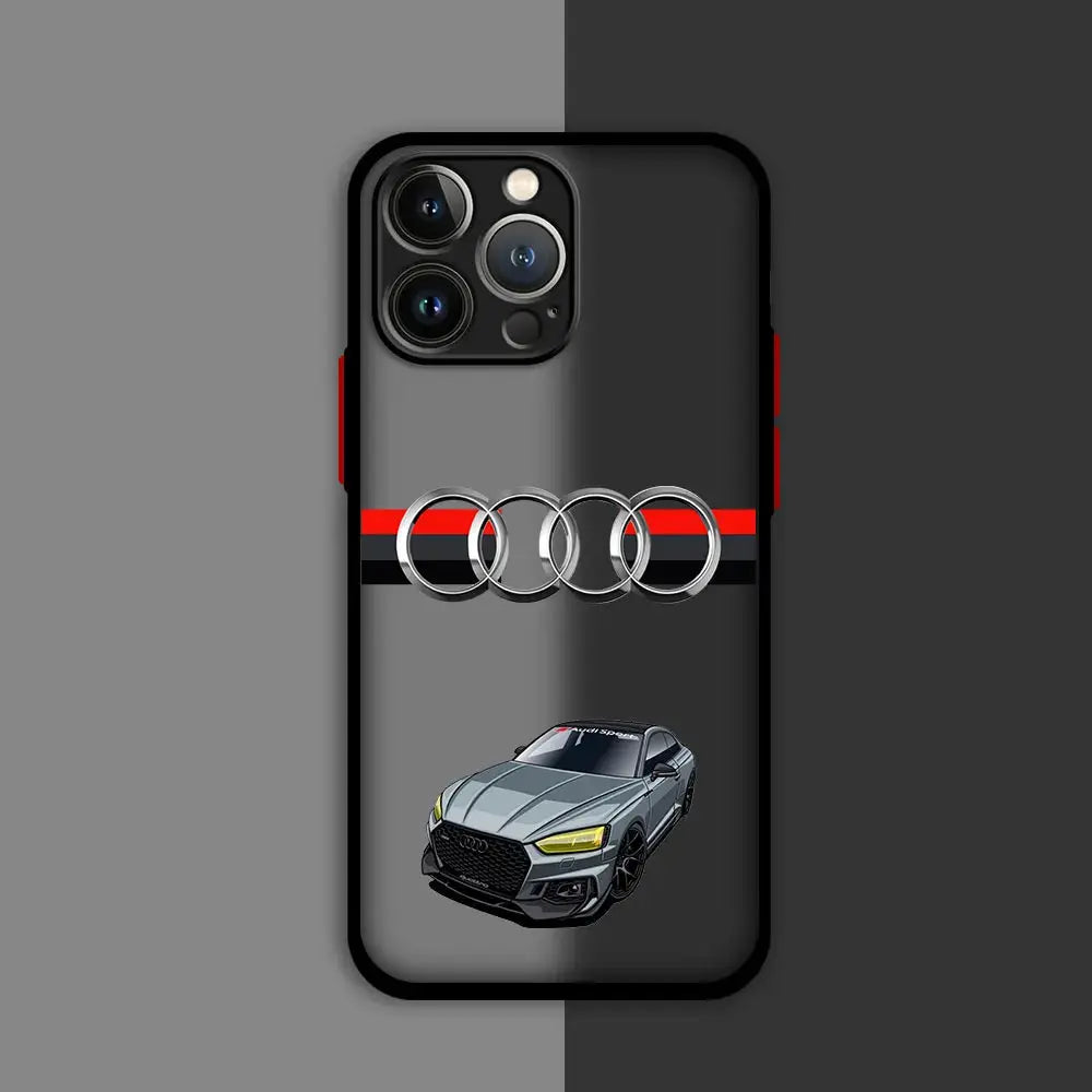 Funda mate RS6-Audi para Apple iPhone 14 Plus, 13 Mini, 12, 11 Pro Max, X, XS, XR, 7, 8, SE2022 - La zona Apple