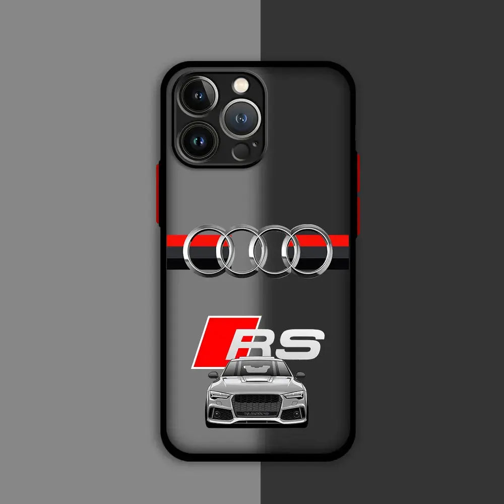 Funda mate RS6-Audi para Apple iPhone 14 Plus, 13 Mini, 12, 11 Pro Max, X, XS, XR, 7, 8, SE2022 - La zona Apple