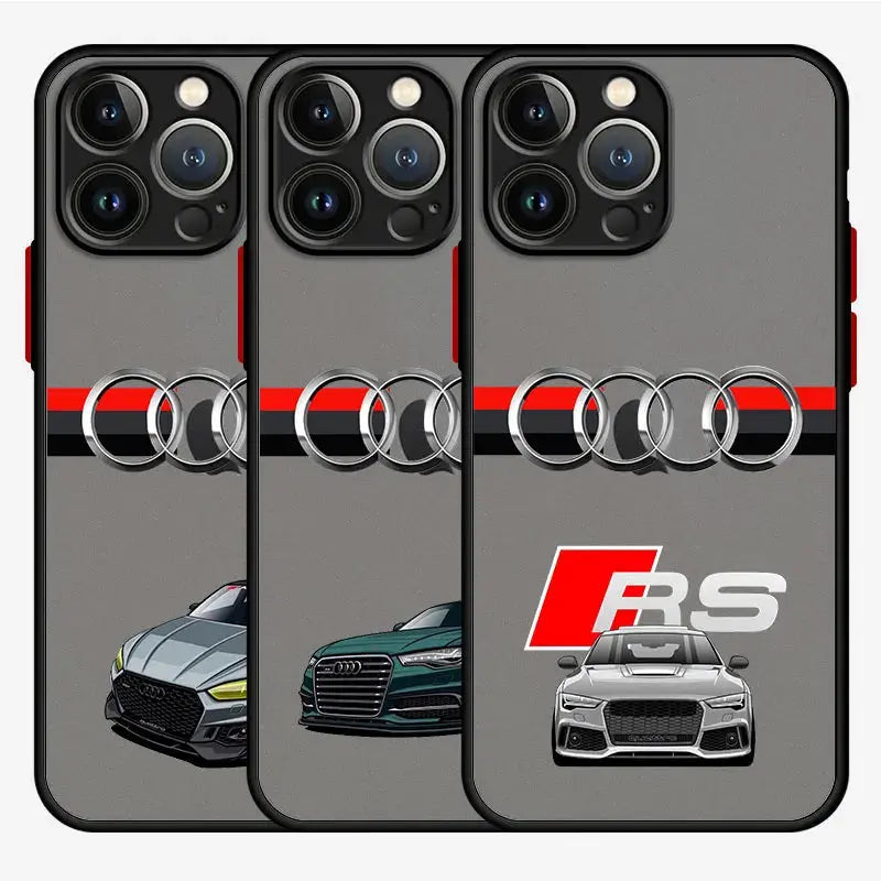 Funda mate RS6-Audi para Apple iPhone 14 Plus, 13 Mini, 12, 11 Pro Max, X, XS, XR, 7, 8, SE2022 - La zona Apple