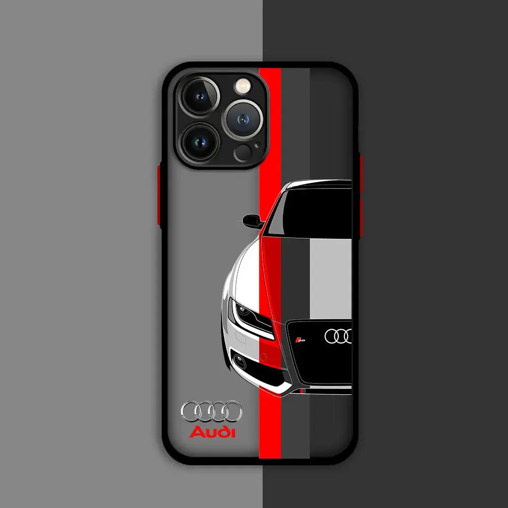 Funda mate RS6-Audi para Apple iPhone 14 Plus, 13 Mini, 12, 11 Pro Max, X, XS, XR, 7, 8, SE2022 - La zona Apple