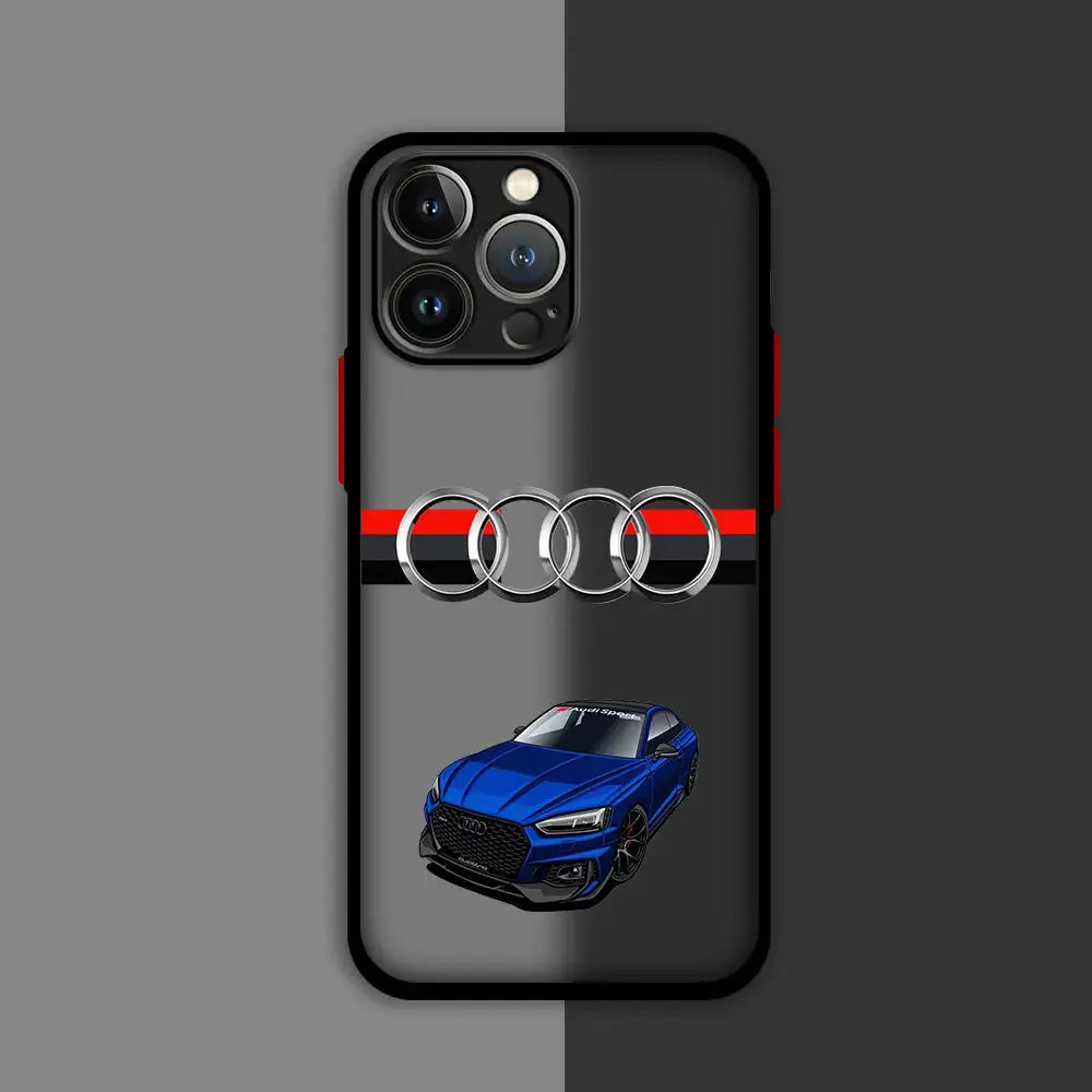 Funda mate RS6-Audi para Apple iPhone 14 Plus, 13 Mini, 12, 11 Pro Max, X, XS, XR, 7, 8, SE2022 - La zona Apple