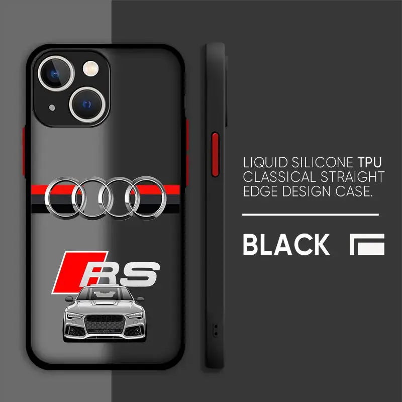Funda mate RS6-Audi para Apple iPhone 14 Plus, 13 Mini, 12, 11 Pro Max, X, XS, XR, 7, 8, SE2022 - La zona Apple