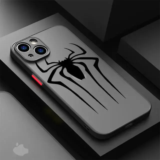 Funda para Apple iPhone 12 Mini 8 Plus 15 Pro 13 7 6S XS X XR SE 11 Pro 14 Pro Max cubierta dura PC de lujo Marvel Spiderman Ironman - La zona Apple