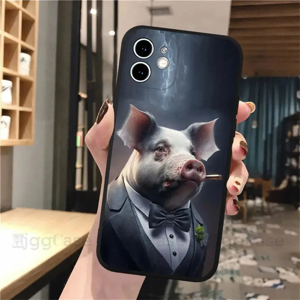 Funda animal  para Apple iPhone 14 15 13 12 11 Pro Max Mini XS Max XR X 7 8 Plus 6 6S - La zona Apple