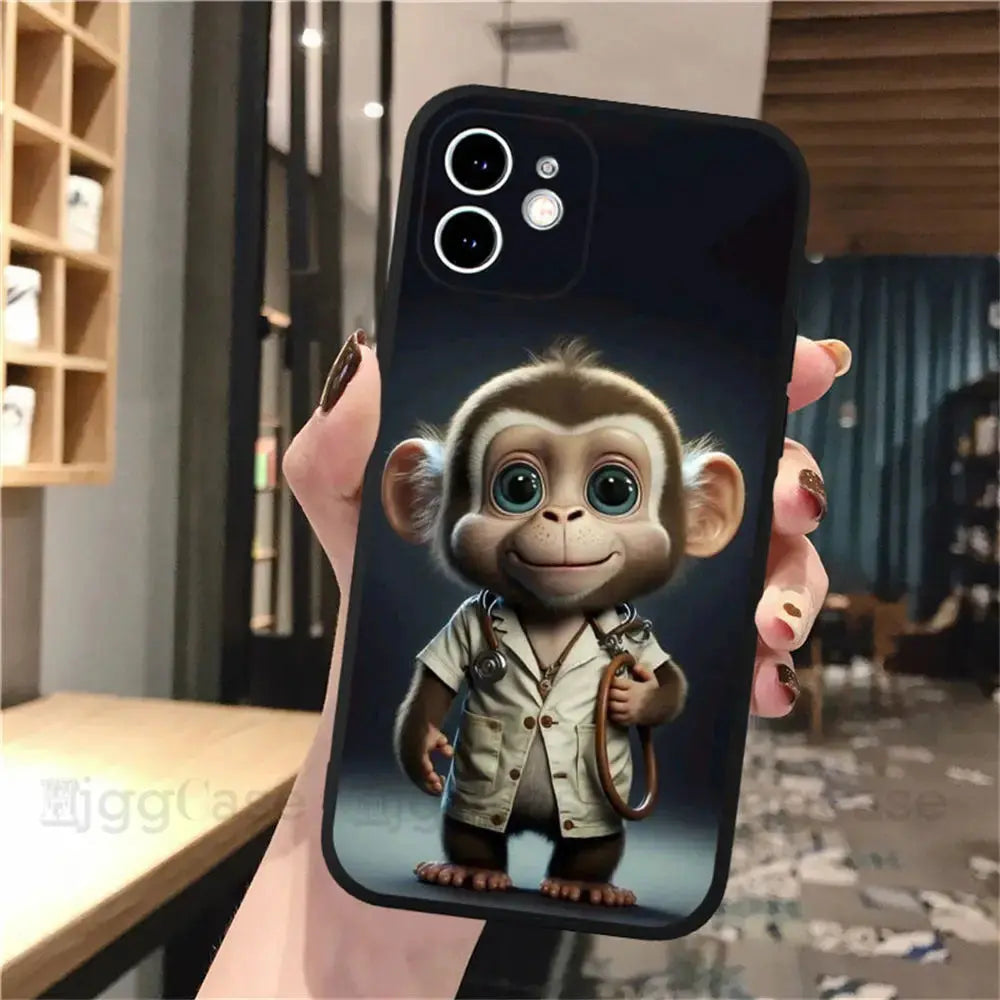 Funda animal  para Apple iPhone 14 15 13 12 11 Pro Max Mini XS Max XR X 7 8 Plus 6 6S - La zona Apple