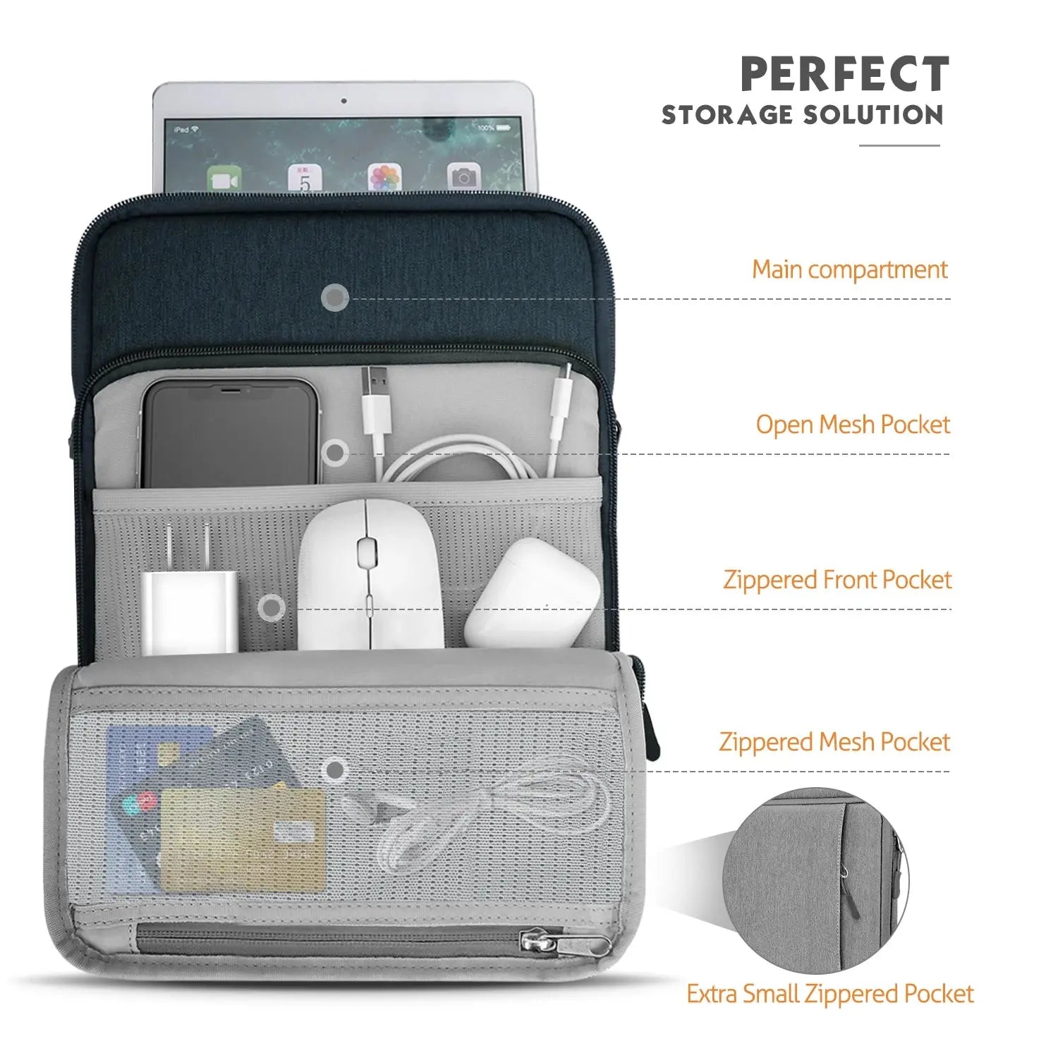 Funda para Tableta de 9-11 Pulgadas - Protección y Organización en un Diseño Elegante - La zona Apple