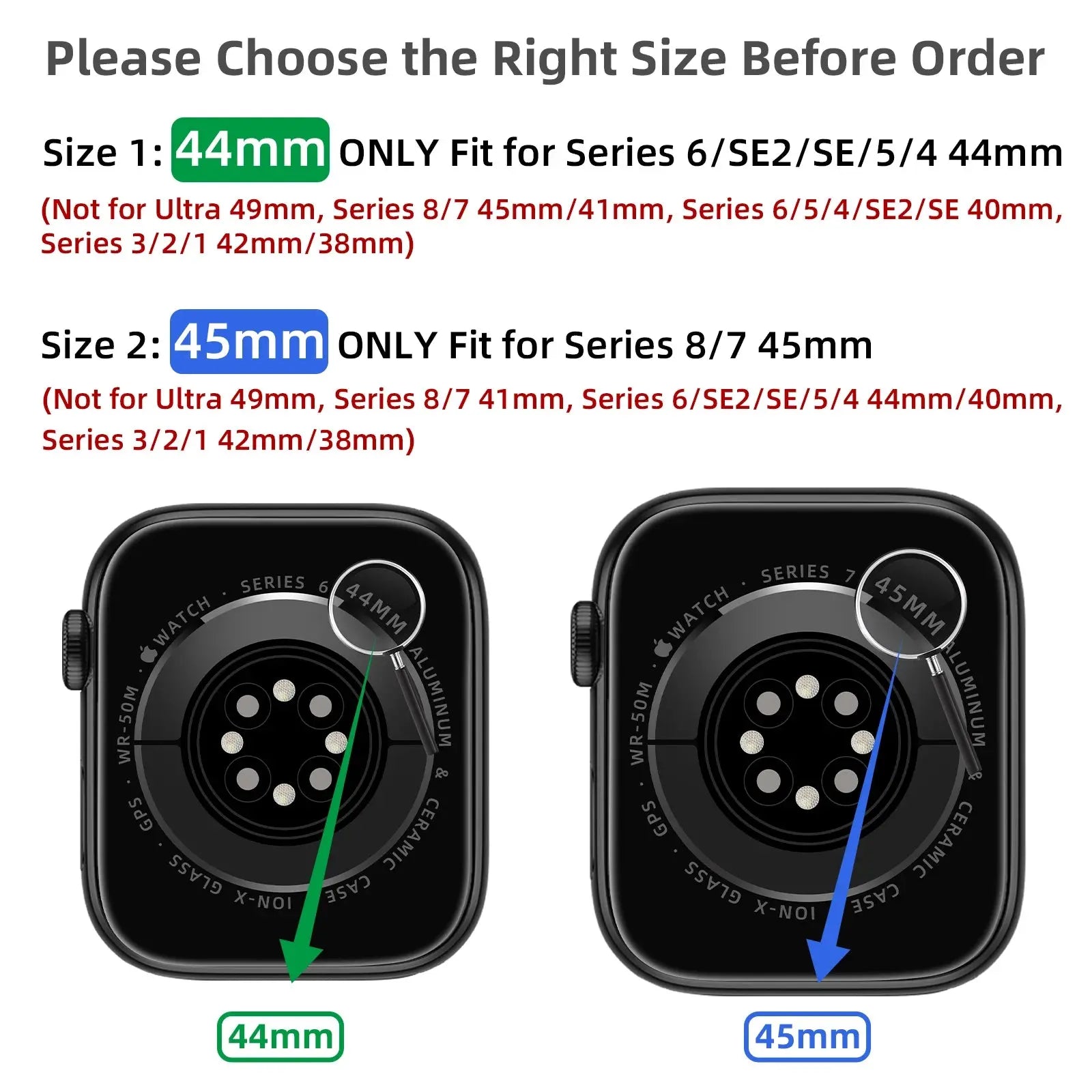 Funda Protectora de TPU y Correa Deportiva premium para Apple Watch, 44mm y 45mm - Compatible con Series 4, 5, 6, 7, 8 y SE - La zona Apple