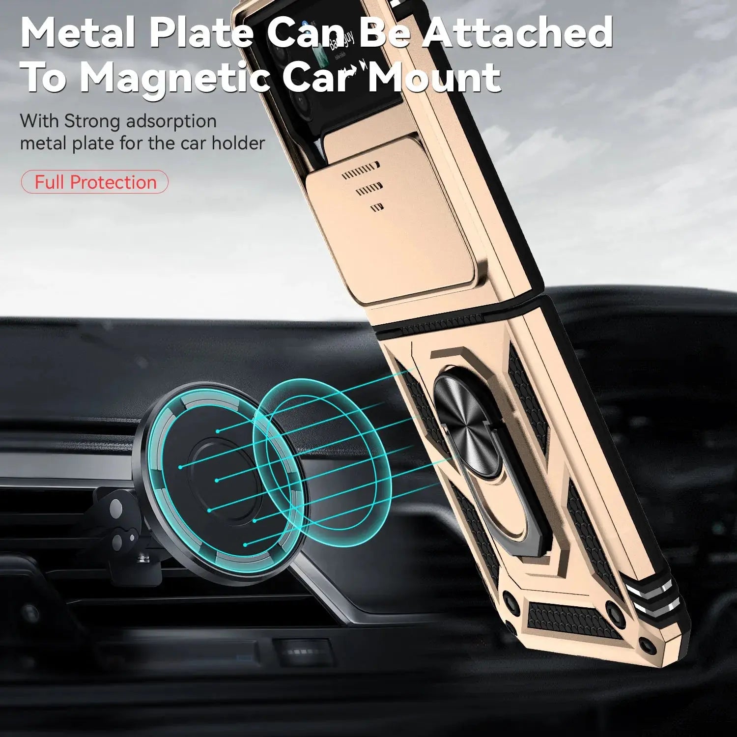 Funda protectora plegable para Samsung Galaxy Z Flip 4, 5G, Flip 3, Flip3, Flip4, Zflip4, soporte de anillo - La zona Apple