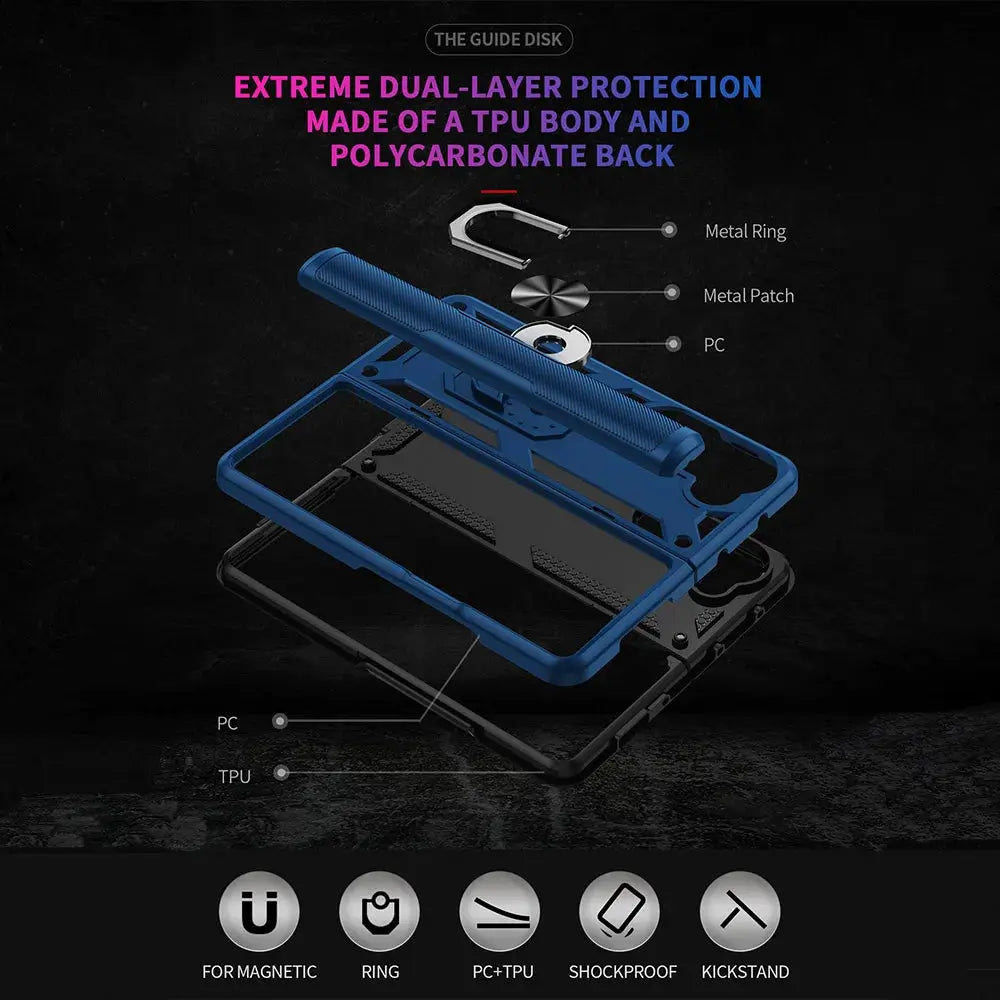 Funda Rígida de Grado Militar para Samsung Galaxy Z Fold5 5G - Protectora y Funcional - La zona Apple