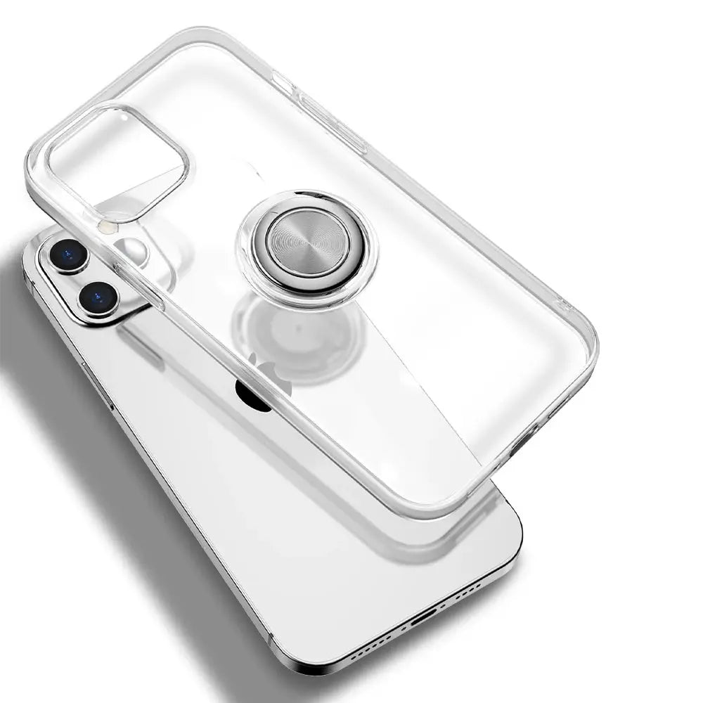 Funda transparente con anillo para iPhone 13, 12 Mini, 14, 11, 15 Pro Max, X, XR, XS Max, 6S, 7, 8, 14, 15 Plus, SE 2020 - La zona Apple
