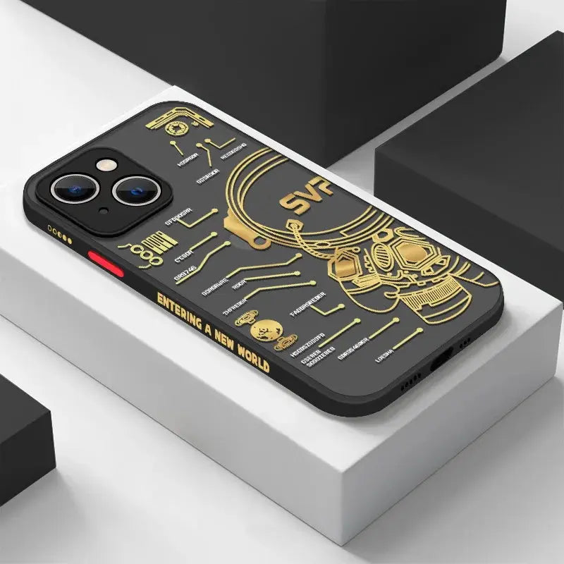 Funda Transparente de Astronauta para iPhone 15,14,13,12,11 - La zona Apple