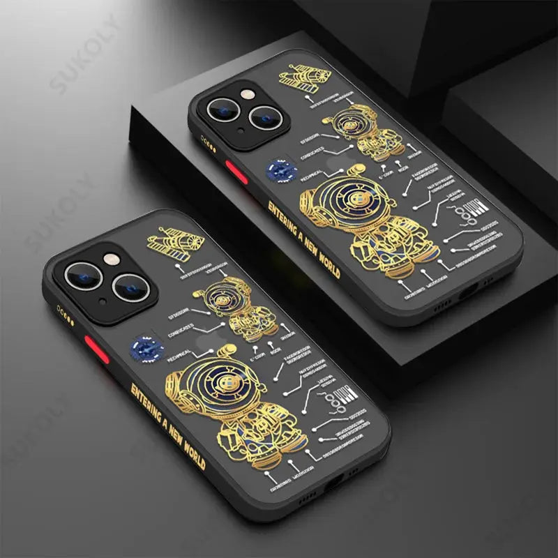 Funda Transparente de Astronauta para iPhone 15,14,13,12,11 - La zona Apple